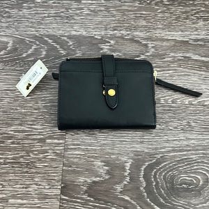 Fossil leather wallet, black leather